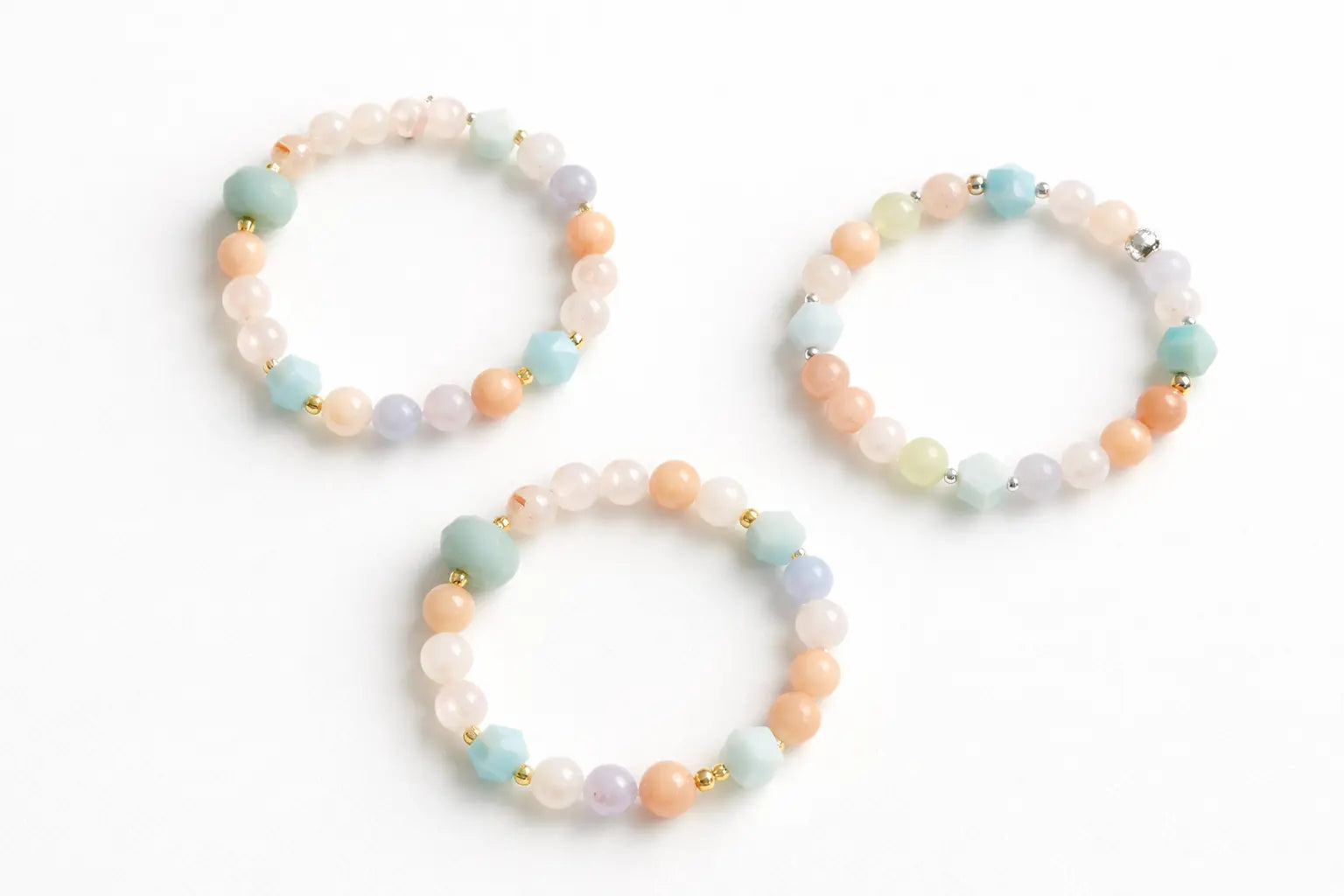 Morganite Bracelet - Pastel Gemstone Bracelet view 3